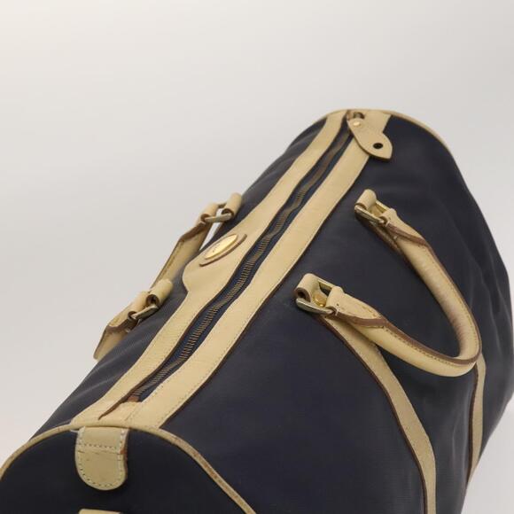 DIOR Sports Boston Bag Leather Pvc Navy Gold - Picture 6 of 12